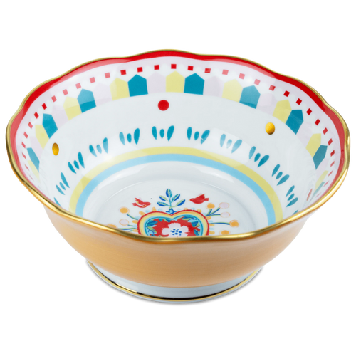 Porcelain Salad Bowl - Heart — Mamma Mia collection by Baci Milano