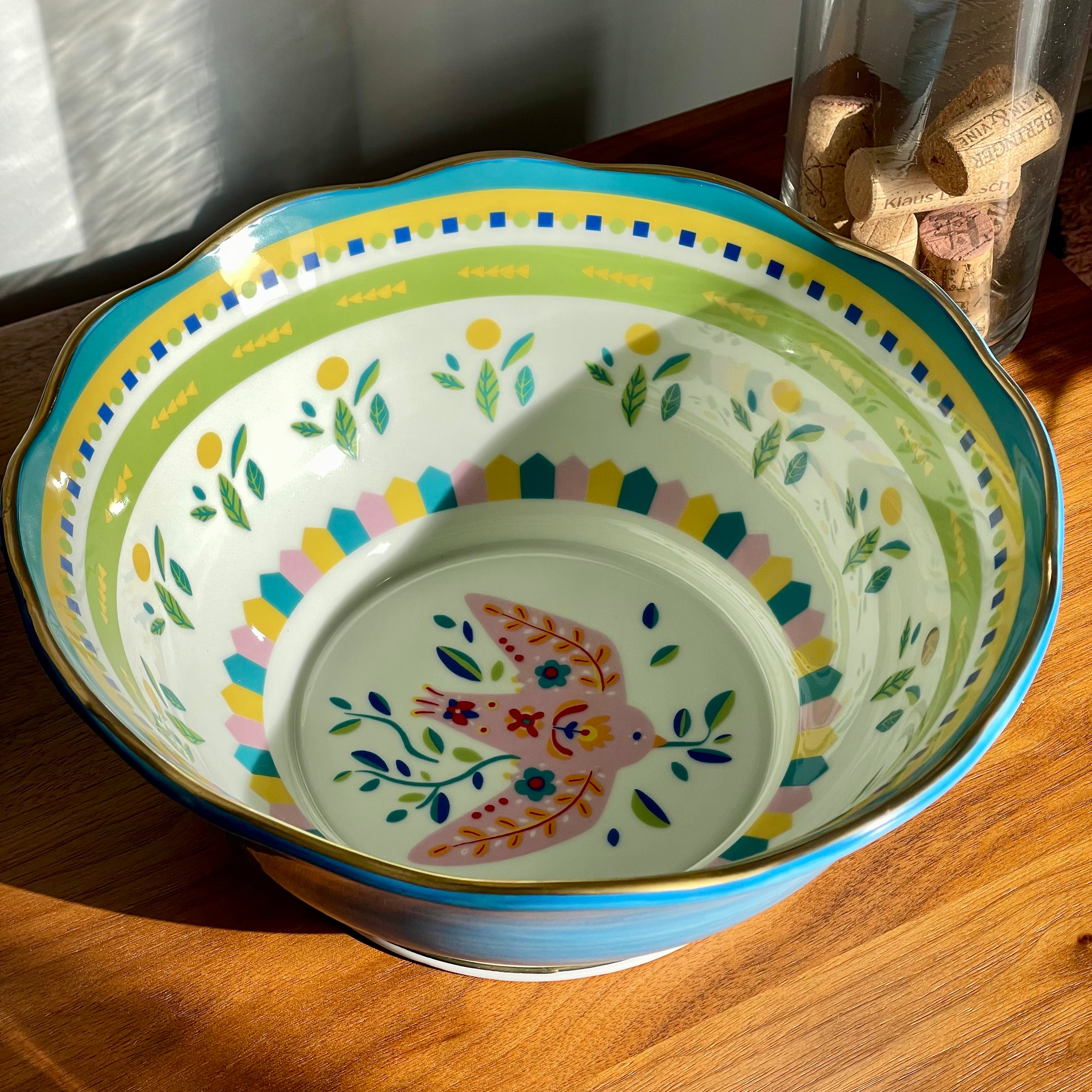 Porcelain Salad Bowl - Little Bird - Mamma Mia