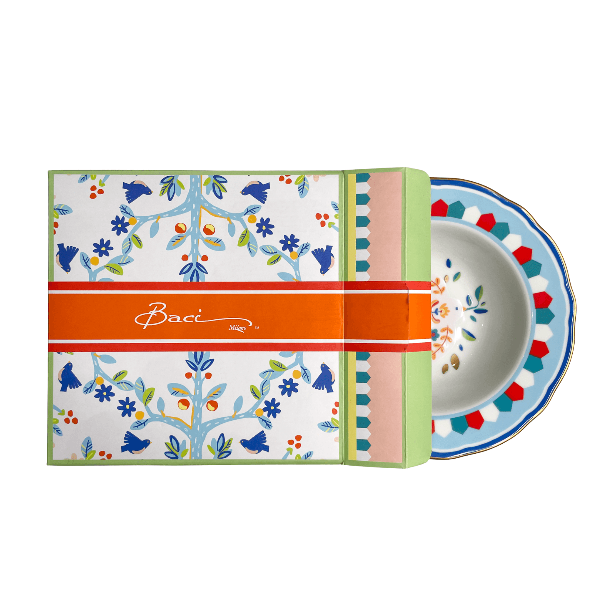 Porcelain Soup Bowl - Bird - Mamma Mia - Baci Milano