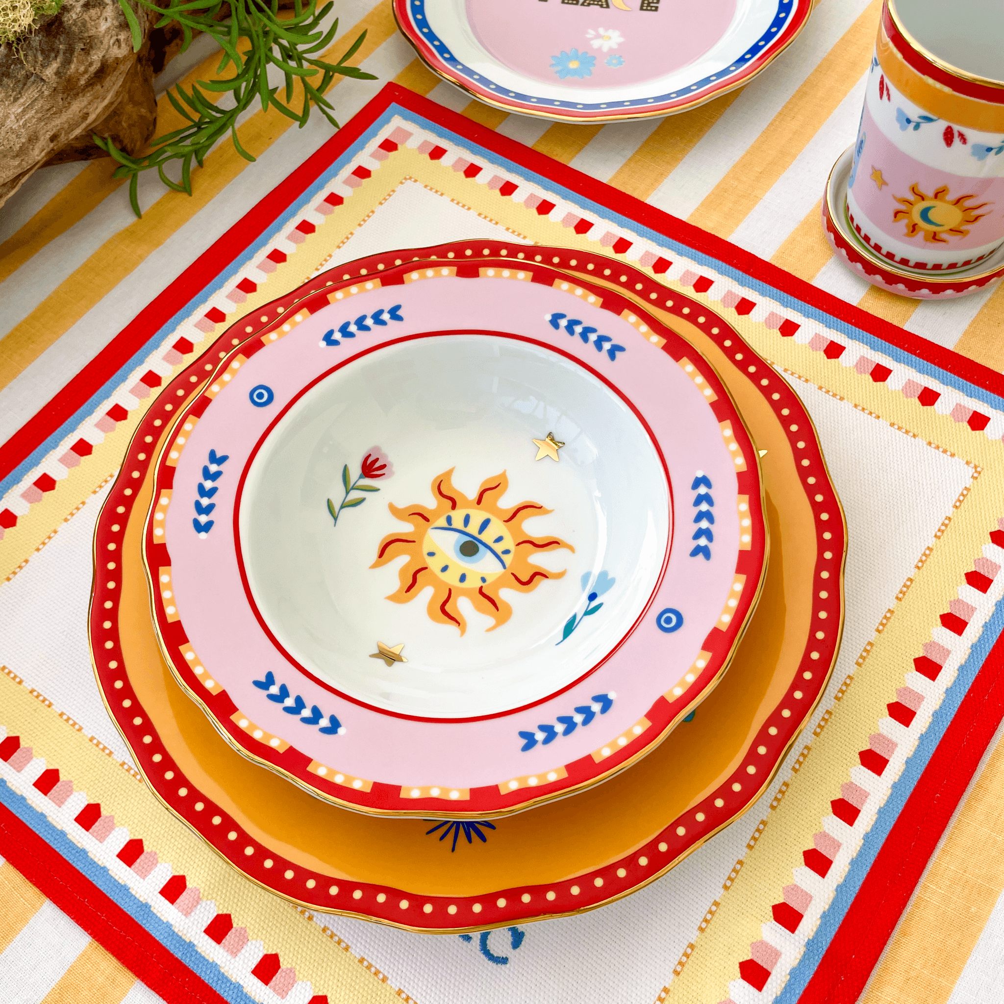 Porcelain Soup Bowl - Eye - Mamma Mia - Baci Milano