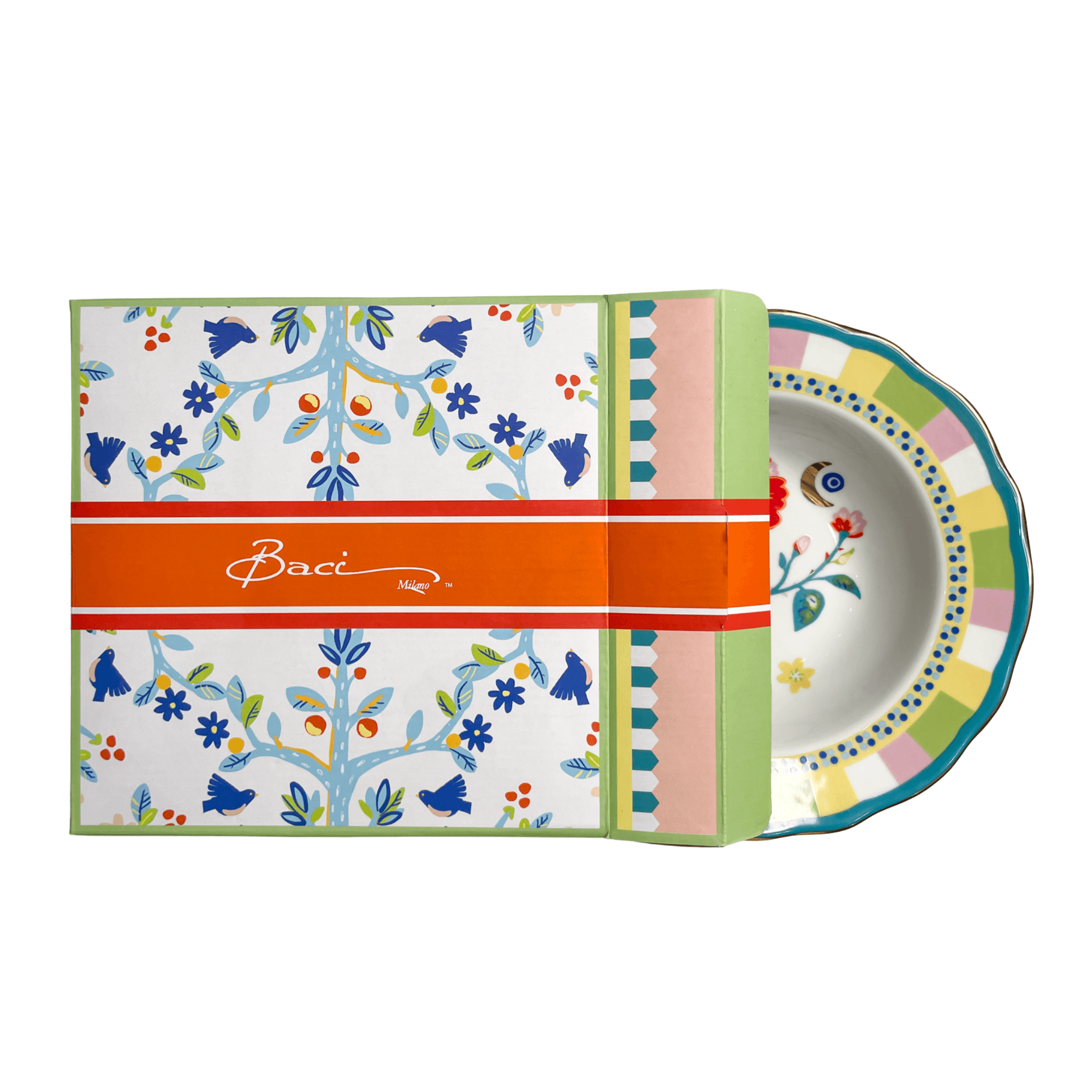 Porcelain Soup Bowl - Flower - Mamma Mia - Baci Milano