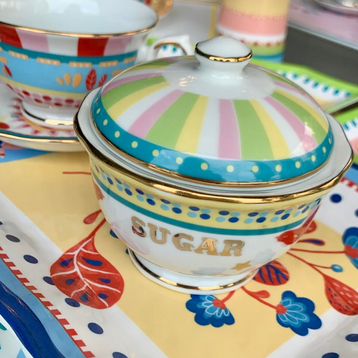 Porcelain Sugar Bowl - Mamma Mia