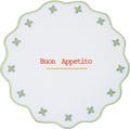 Round Embroidered Placemat - Buon Appetito - Mamma Mia - Baci Milano