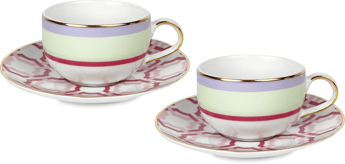 Set of 2 Porcelain Coffee Cups - Firenze - Baci Milano