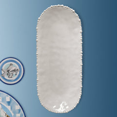 White Oval Serving Plate - Joke