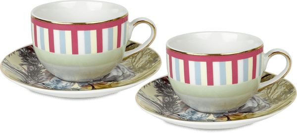 Set of 2 Porcelain Tea Cups - Firenze