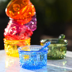 Set of 6 Acrylic Ice Cream Cups in Assorted Colors - Baroque & Rock Anniversary - Baci Milano
