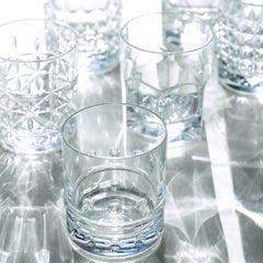 Set of 6 Clear Acrylic Water Glasses - Crystal Touch - Baci Milano