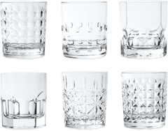 Set of 6 Clear Acrylic Water Glasses - Crystal Touch - Baci Milano