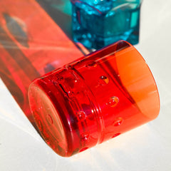 Set of 6 Red Acrylic Water Glasses - Crystal Touch - Baci Milano