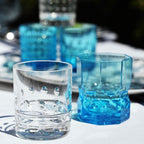 Set of 6 Blue Acrylic Water Glasses - Crystal Touch - Baci Milano