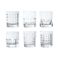 Set of 6 Clear Acrylic Water Glasses - Crystal Touch - Baci Milano