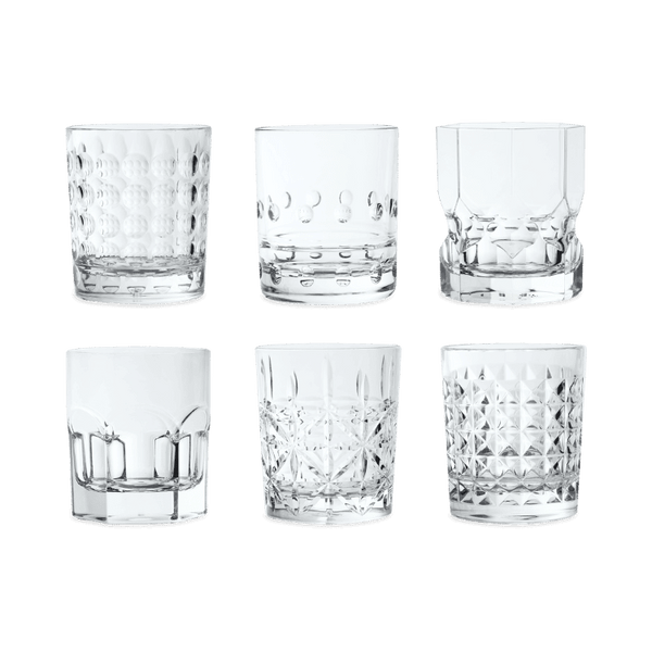 Set of 6 Clear Acrylic Water Glasses - Crystal Touch