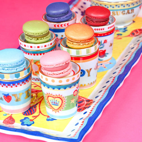 Mix-&-Match 6 Espresso Cup Set - Mamma Mia - Baci Milano