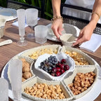 Set of 5 White Appetizer Plates — designed in Italy, Baci Milano