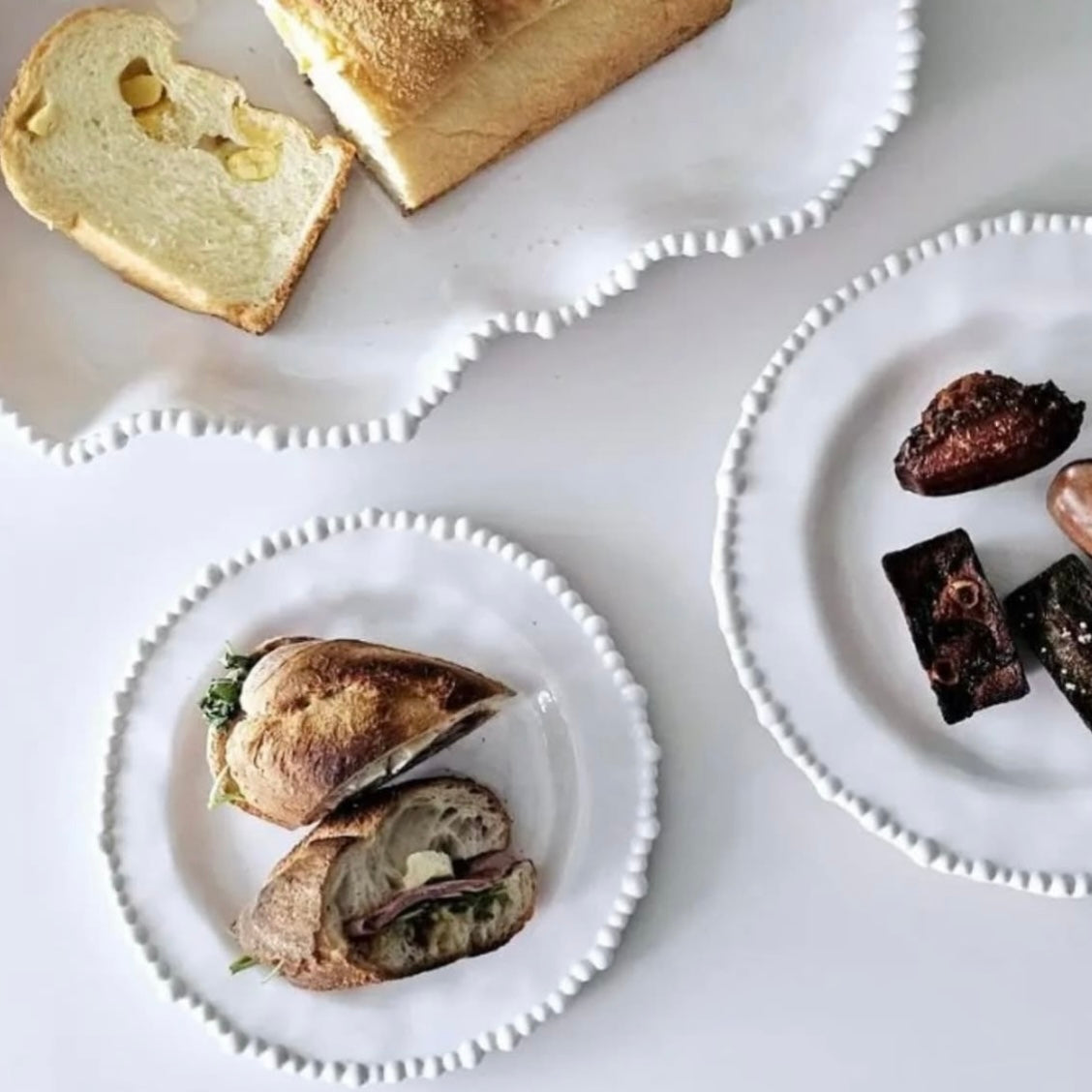 Set of 6 Melamine Dinner Plates - White - Joke