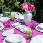 Set of 6 Water Glasses - Magenta, acrylic — Baci Milano