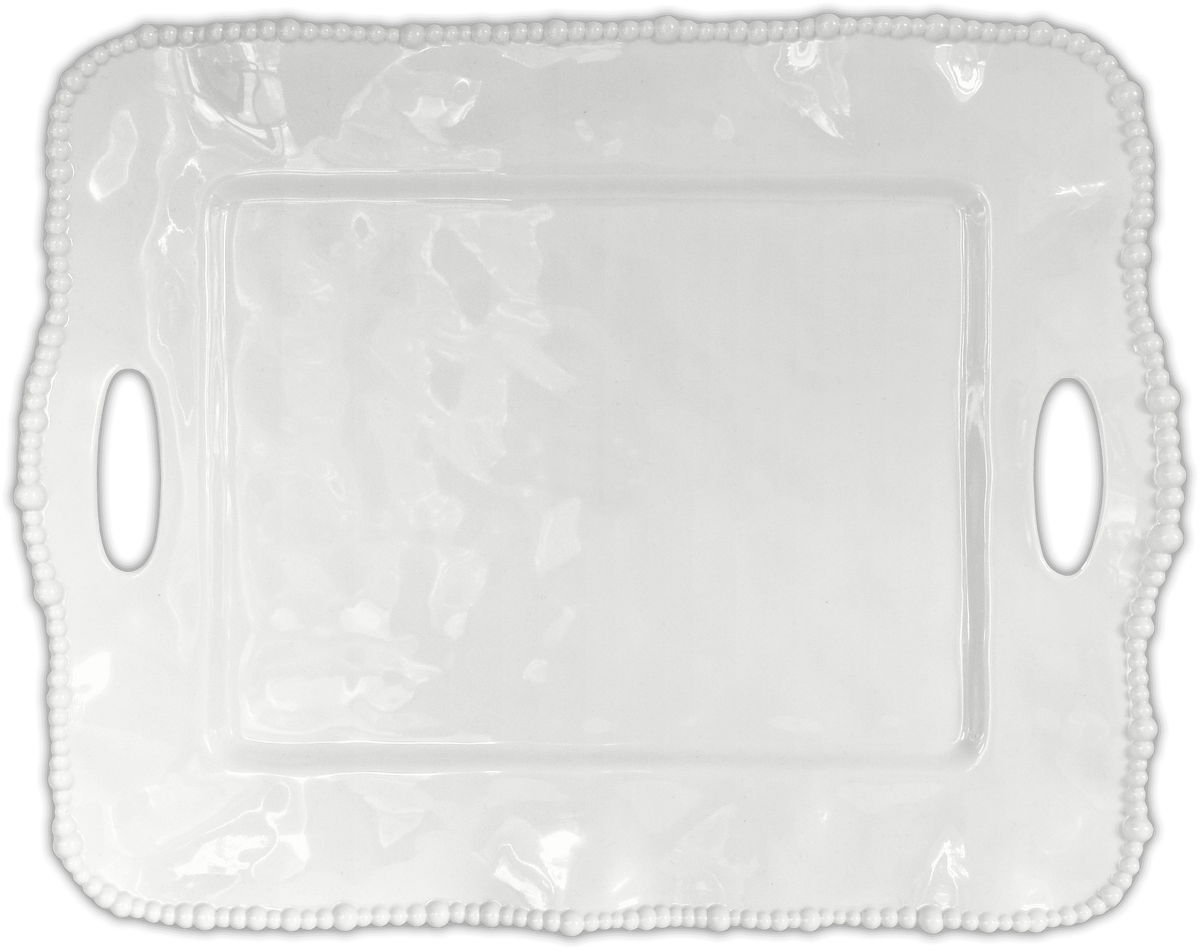 White Rectangular Serving Tray - Joke - Baci Milano