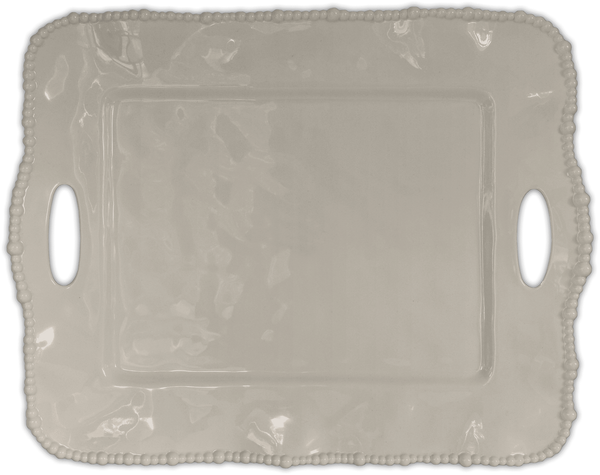 Taupe Rectangular Serving Tray - Joke - Baci Milano