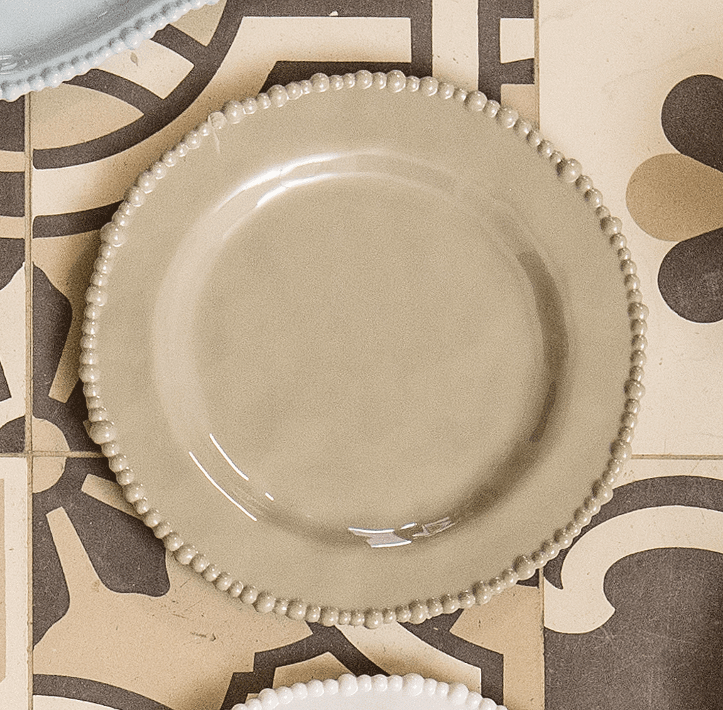 Set of 6 Melamine Dessert Plates - Taupe - Joke - Baci Milano