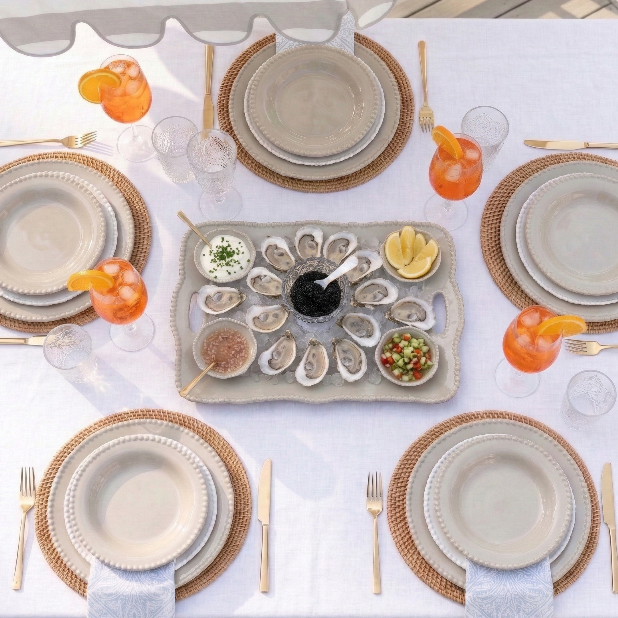 Taupe Rectangular Serving Tray - Joke