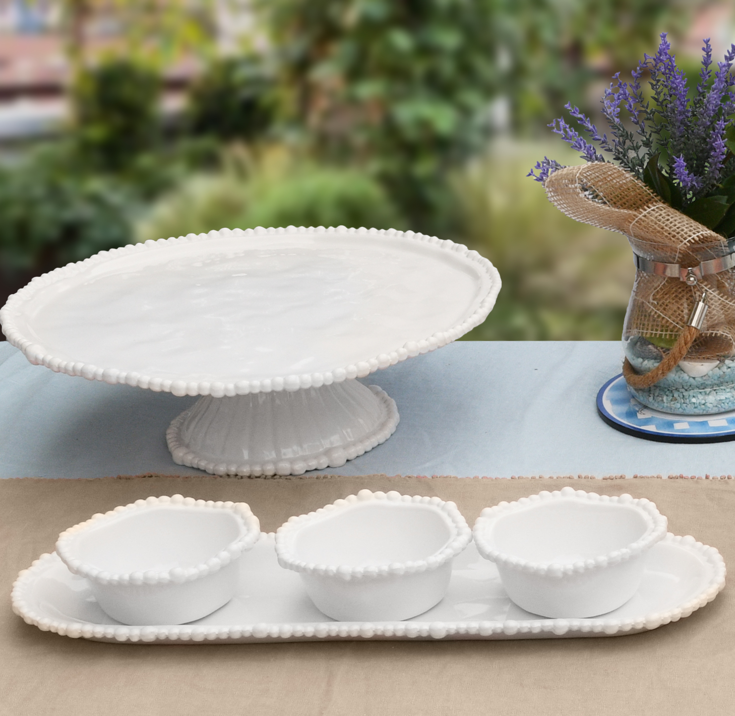 Set of 3 Melamine Bowls - White - Joke